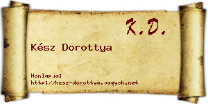 Kész Dorottya névjegykártya